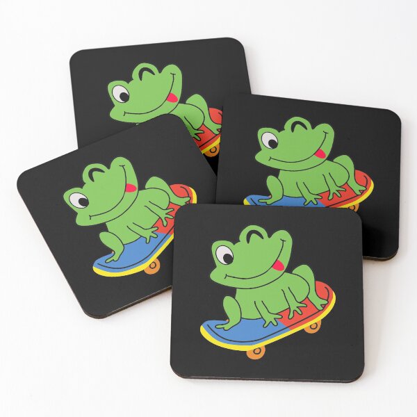Item preview, Cute frog on skateboard designed and sold by LinniesTees.