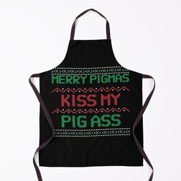 Item preview, Merry Pigmas Kiss My Pig Ass Funny Christmas Ugly Sweater designed and sold by jacks-tees.