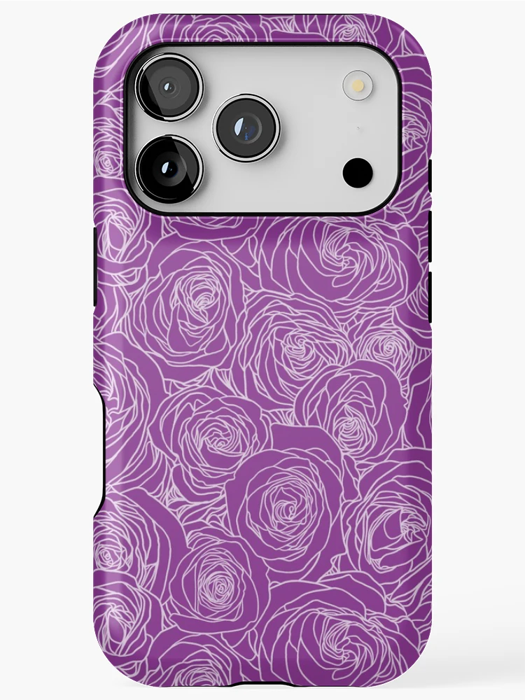 Thumbnail 1 of 4, iPhone Case, Orchid Purple Roses designed and sold by ColorObsession.