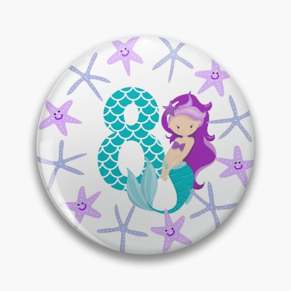 Item preview, Copy of birthday mermaid eight years old birthday present present number eight designed and sold by Jelisandie.