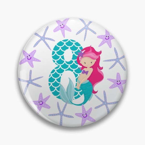 Item preview, Birthday mermaid eight years old birthday present number eight designed and sold by Jelisandie.