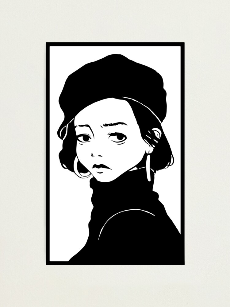 Lámina fotográfica «Ilustración retrato mujer con mirada penetrante en alto  contraste» de inker20 | Redbubble