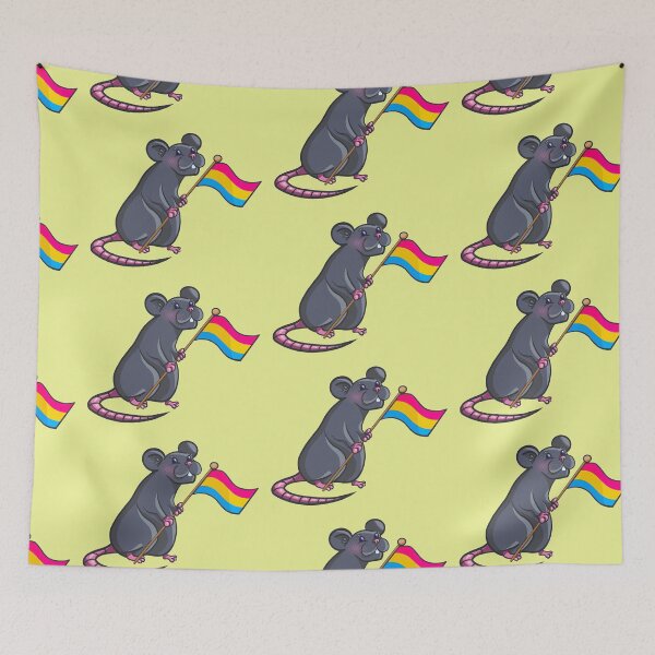 Item preview, Pansexual Pride Rat designed and sold by Charlotte Redfearn.