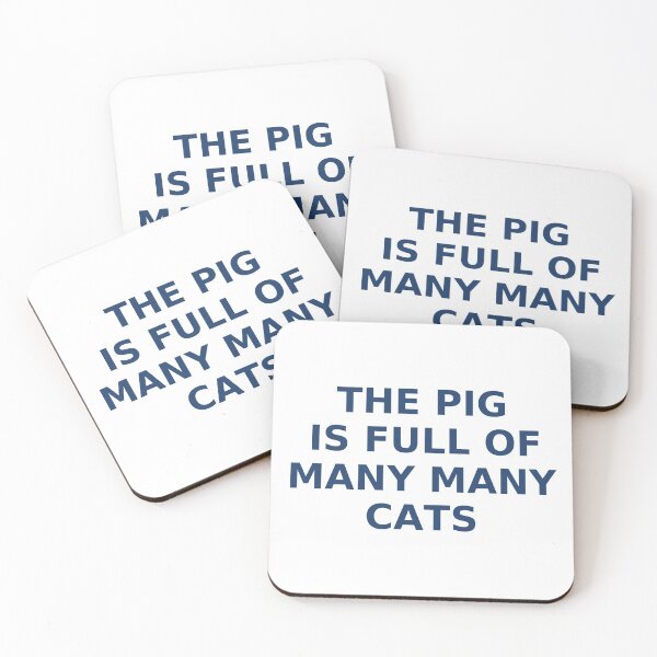 Item preview, Bad translation the pig is full of many many cats  designed and sold by promisesarelies.