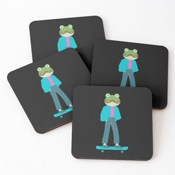 Item preview, Green Frog on skateboard with mustache designed and sold by NomadMessenger.