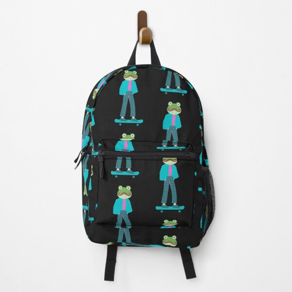 Item preview, Green Frog on skateboard with mustache designed and sold by NomadMessenger.