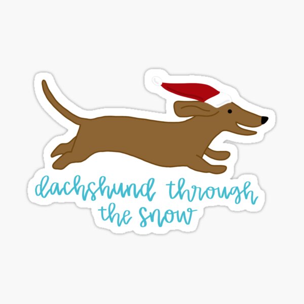 Item preview, Dachshund Through the Snow designed and sold by Kaley Hoggle.