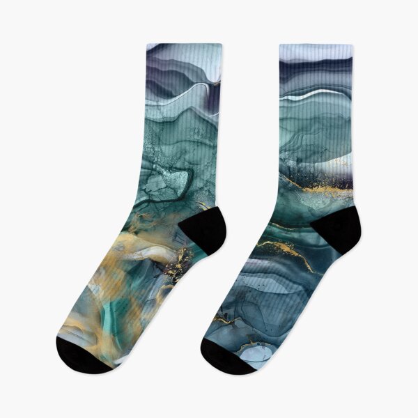 Item preview, Blue Gold Ink Abstract designed and sold by Alemi.