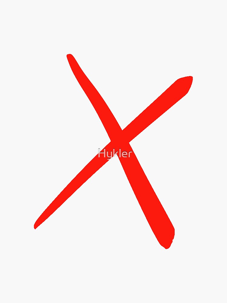 "The Red X" Sticker by Hykler Redbubble