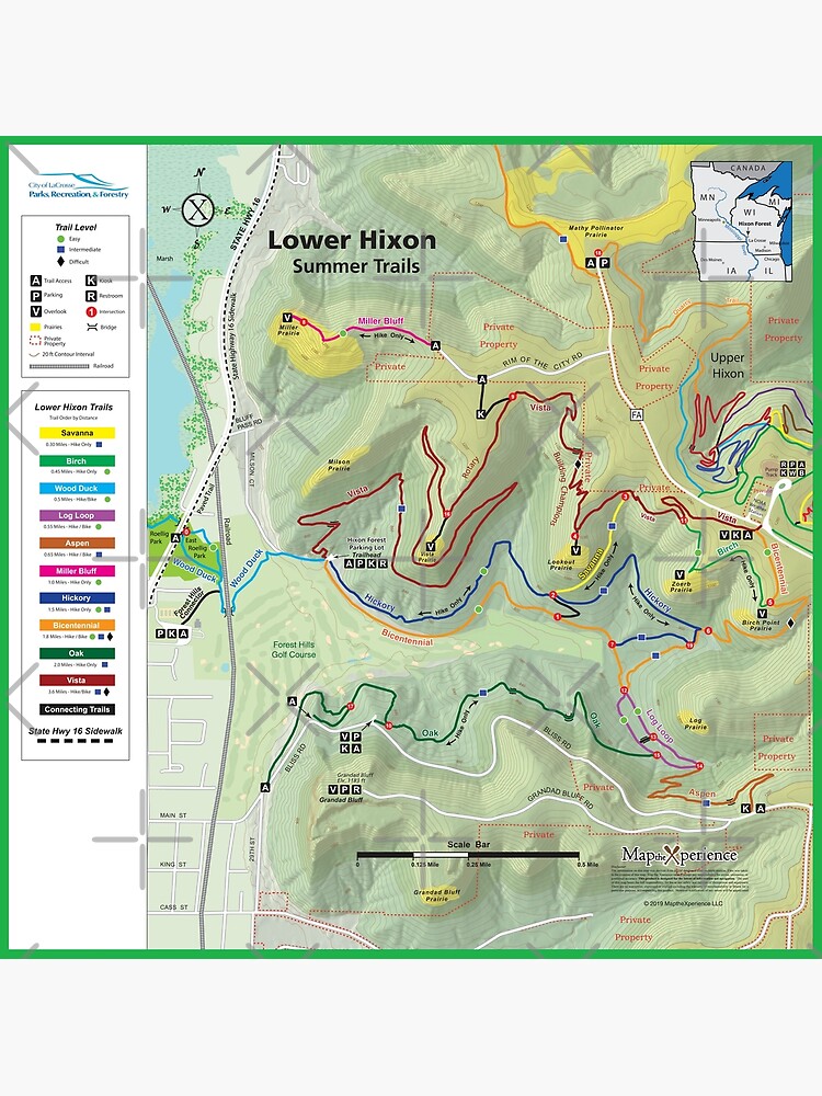 "Lower Hixon Hiking Map" Poster for Sale by maptheXperience Redbubble