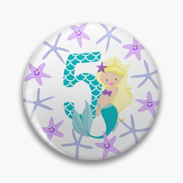 Item preview, Birthday mermaid five years old birthday present number five designed and sold by Jelisandie.