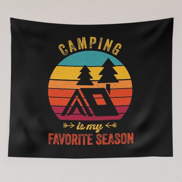 Item preview, Vintage Camping is my favorite season designed and sold by SoloTravelerSt.