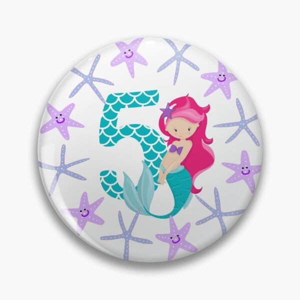 Item preview, Birthday mermaid five years old birthday present number five designed and sold by Jelisandie.