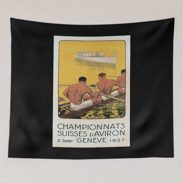 Item preview, retro championnats suisses daviron geneve vintage reclame designed and sold by CorasPosters.