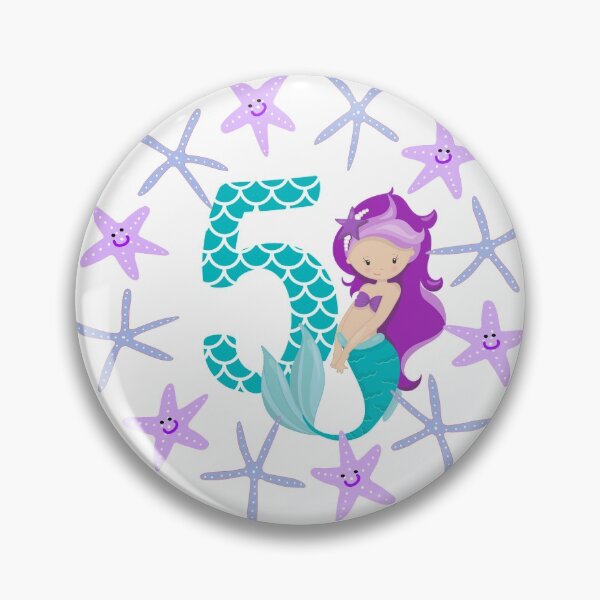 Item preview, Birthday mermaid five years old birthday present number five designed and sold by Jelisandie.
