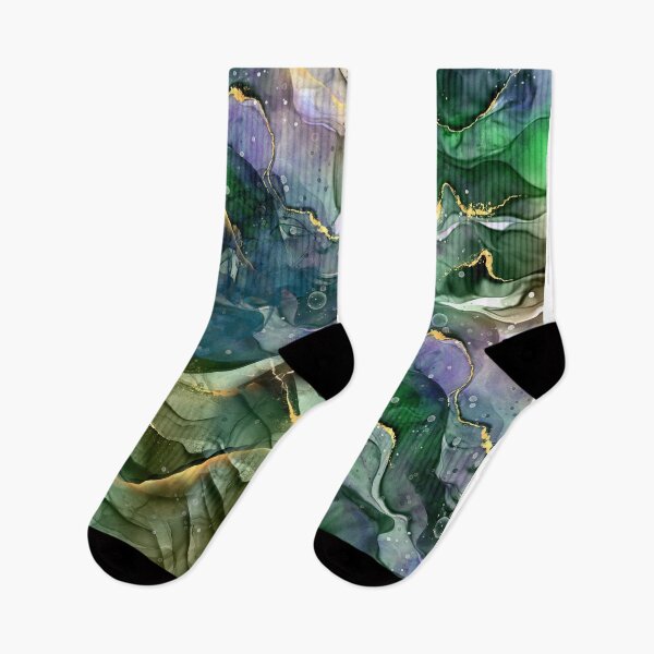 Item preview, Green Gold Ink Abstract designed and sold by Alemi.