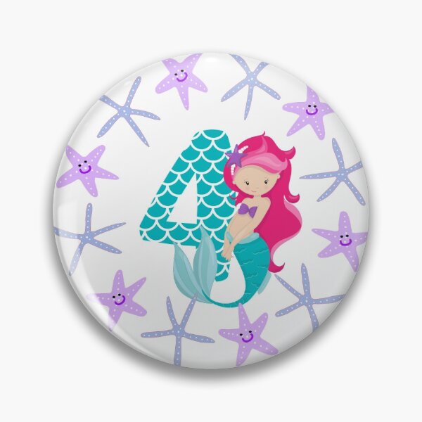 Item preview, Copy of birthday mermaid four years old gift birthday present number four designed and sold by Jelisandie.