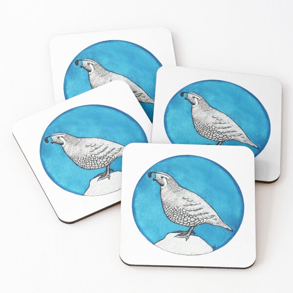 Item preview, Inktober 2020: Quail designed and sold by Pamela Sommer.