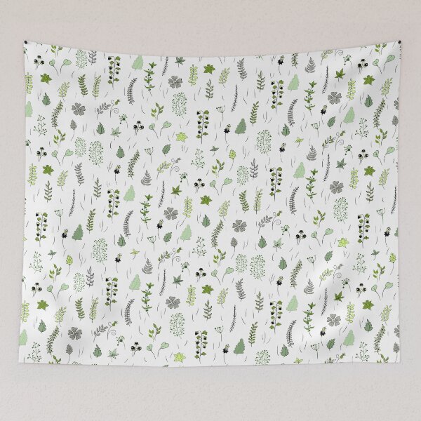 Item preview, Botanical doodle pattern designed and sold by PurrfectCorner.