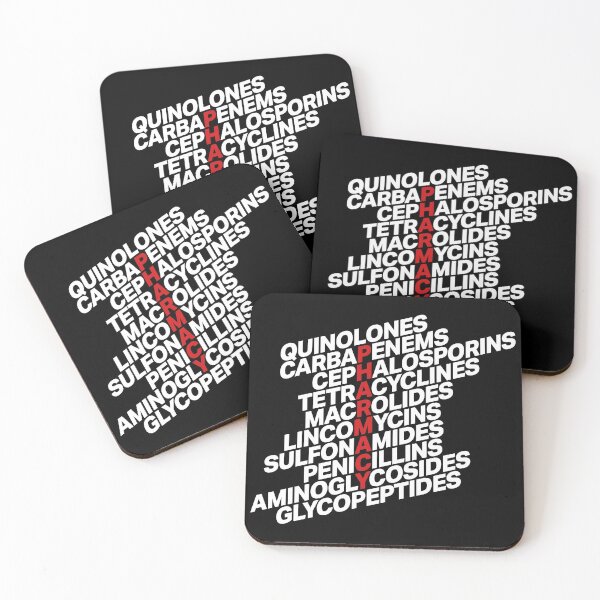 Item preview, Pharmacy antibiotic classes in black and white  designed and sold by Eenig.
