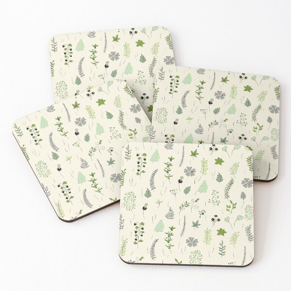 Item preview,  Botanical doodle surface pattern designed and sold by PurrfectCorner.