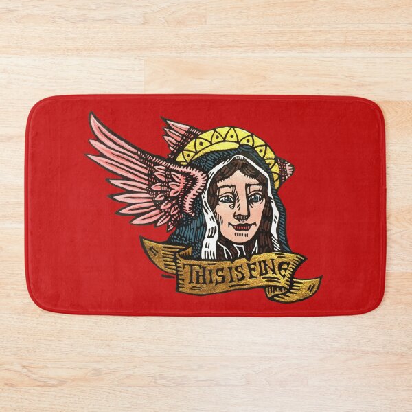 Item preview, The Patron Saint of Brave Faces - This Is Fine - World on Fire designed and sold by GurdyBird.