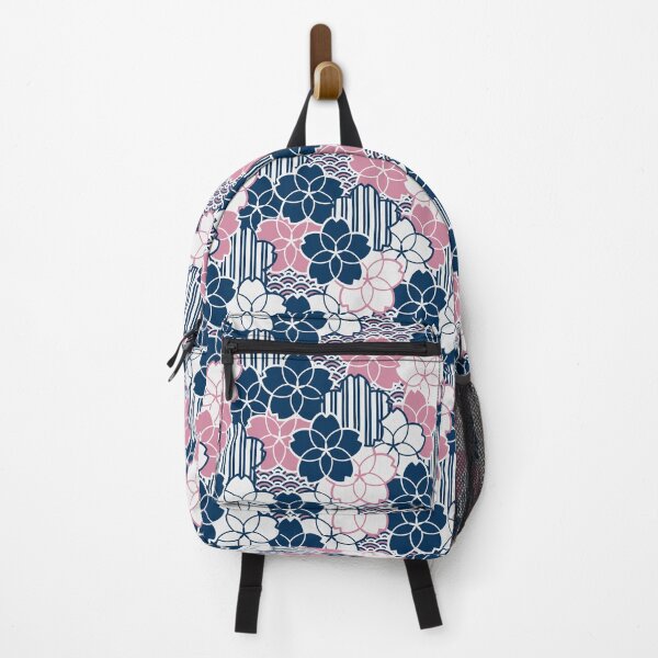 Item preview, Japanse Sakura flowers geometric pattern designed and sold by Elemesca.