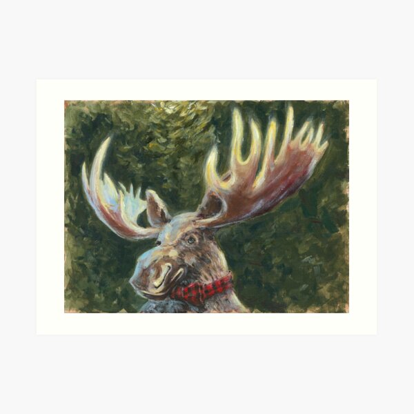 Moose In A Bowtie Art Print