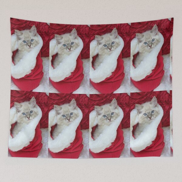 Item preview, Ragdoll kitten Christmas designed and sold by Fluffycat2020.