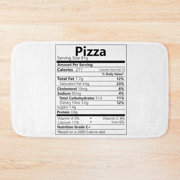 Item preview, Pizza Nutritional Information designed and sold by DannyAndCo.