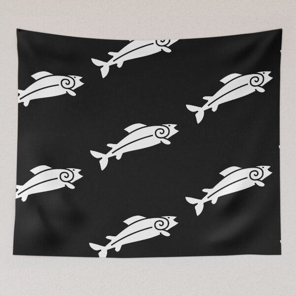 Item preview, Happy White Salmon Jumping designed and sold by James Hindermeier.