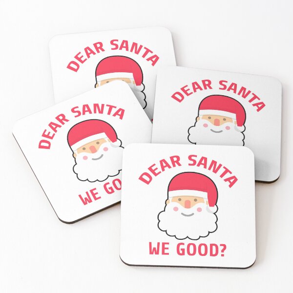 Item preview, Dear Santa We Good red white font designed and sold by Piztees.