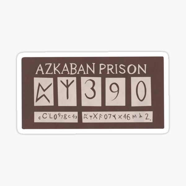 Sirius Número Azkaban Negro Pegatina