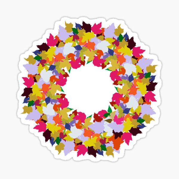 Autumn Fall Wreath Sticker