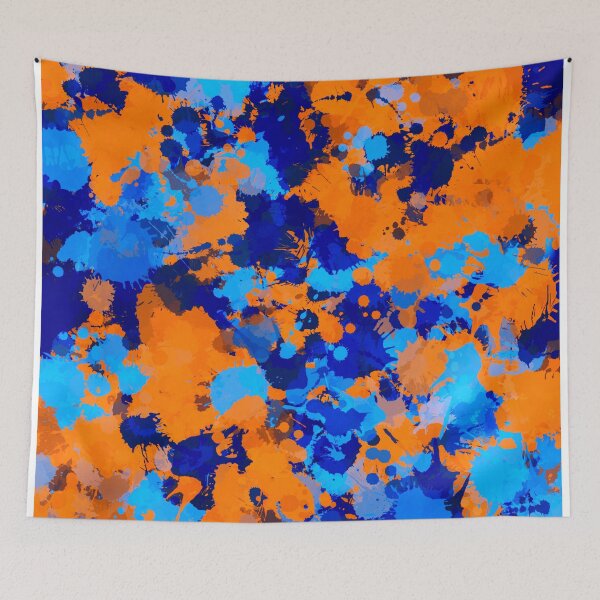 Item preview, Blue and Orange Paint Splatter designed and sold by BigTexFunkadelic.