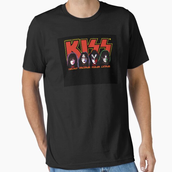 Aperçu de l'œuvre Logo du groupe KISS avec les membres créée et vendue par designminimal.