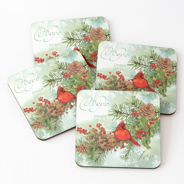 Item preview, Cardinal and Holly: Hope, Peace, Joy designed and sold by Lynnea Washburn.