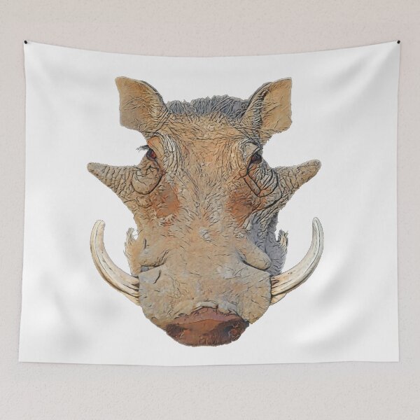 Item preview, Warthog Phacochoerus Face Mammal Horrid Crushed Doormat Texture designed and sold by SlightUser.