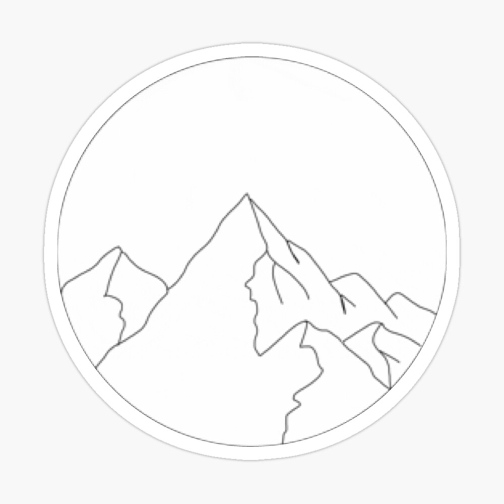 Mountain drawing - Mountains and forest