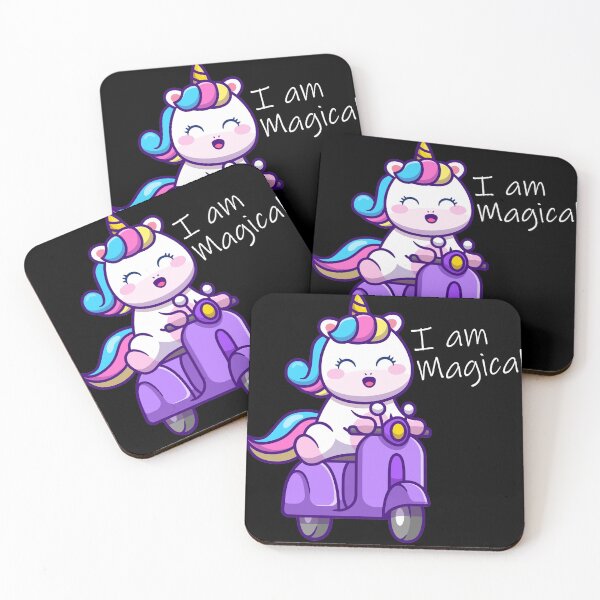 Item preview, Unicorn I am Magical ,Cute unicorn riding scooter, Cute Unicorn T-Shirt designed and sold by unicorners.
