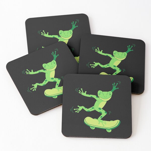 Item preview, Green Frog on skateboard designed and sold by NomadMessenger.