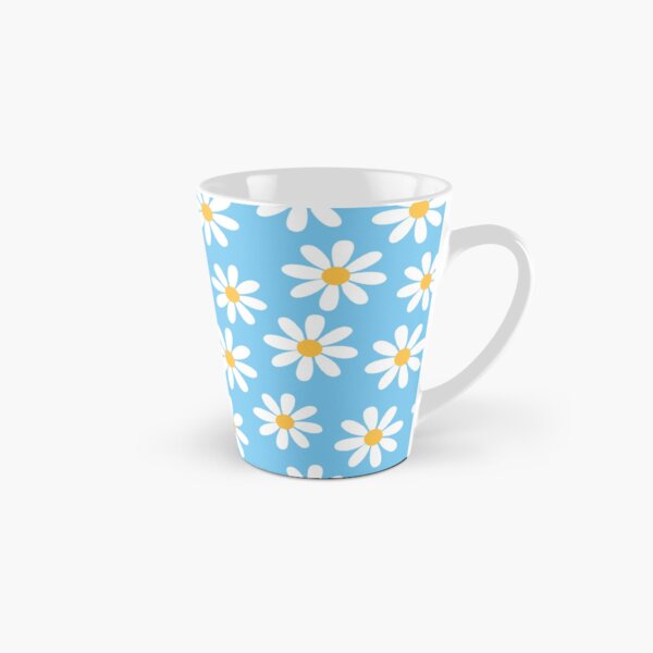 Item preview, White Daisies on Blue Seamless Pattern Print designed and sold by ClaudiaFlores.