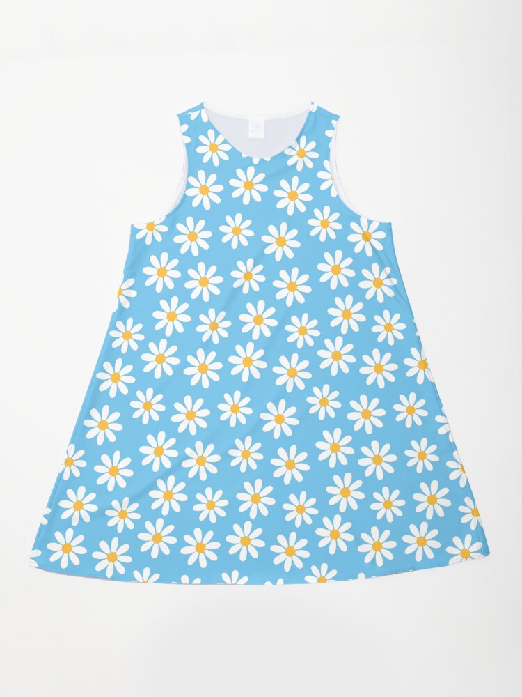White Daisies on Blue Seamless Pattern Print" A-Line Dress for Sale by  ClaudiaFlores | Redbubble