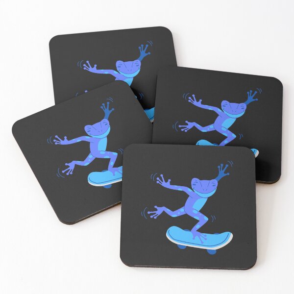 Item preview, blue Frog on skateboard designed and sold by NomadMessenger.