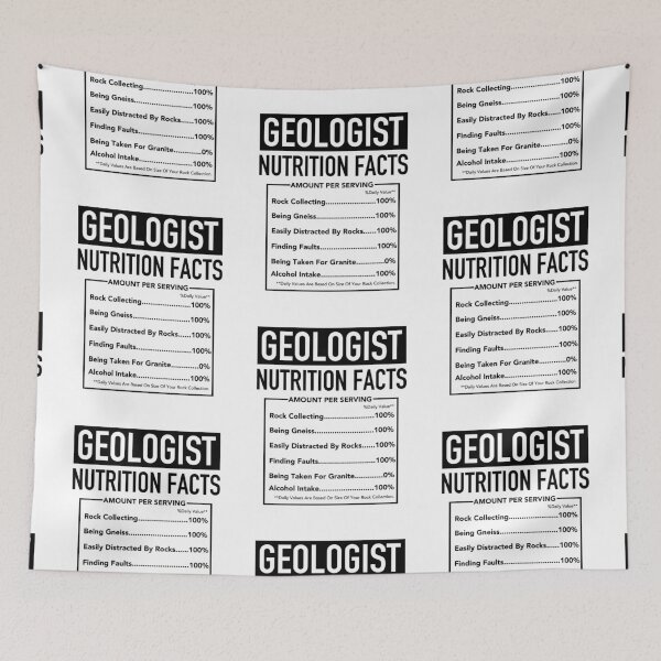 Item preview, Geologist Nutritional Information - Funny Geology Humour designed and sold by JukeLox.
