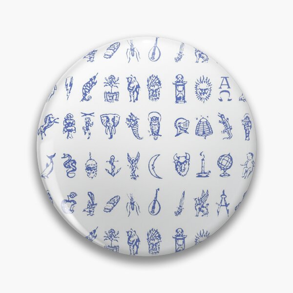 Item preview, Blue Repeating Alethiometer Symbols, Golden Compass, The Symbol Reader - His Dark Materials inspired fan art designed and sold by S Hazelwood .