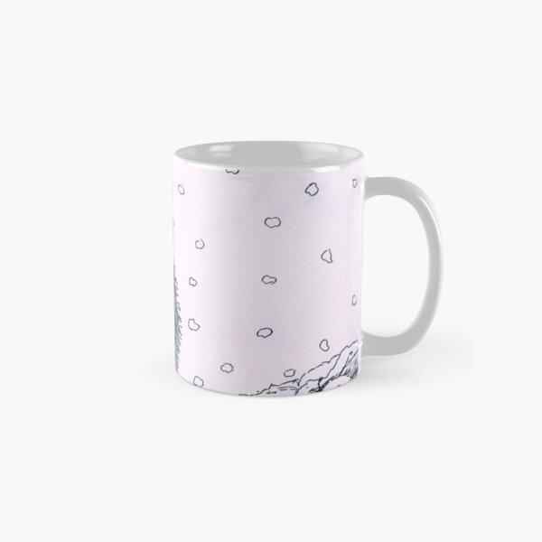 robin in a snow storm Classic Mug