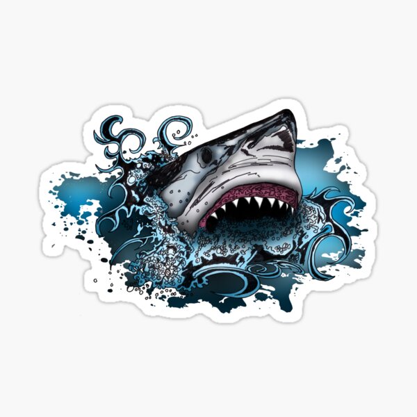 Aperçu de l'œuvre Attaque de requin créée et vendue par Adamzworld.