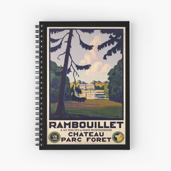 Aperçu de l'œuvre retro rambouillet chateau parc foret vintage reclame créée et vendue par CorasPosters.