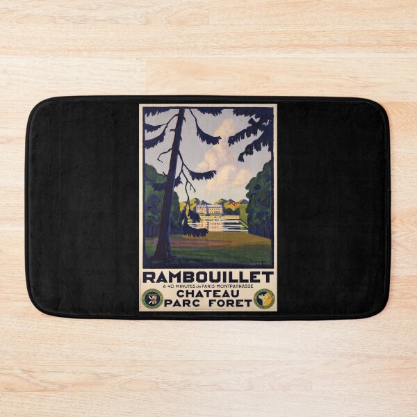 Item preview, retro rambouillet chateau parc foret vintage reclame designed and sold by CorasPosters.